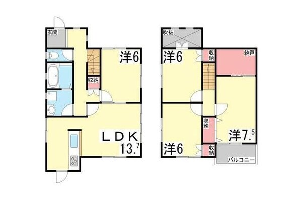 御立東1丁目戸建の物件間取画像